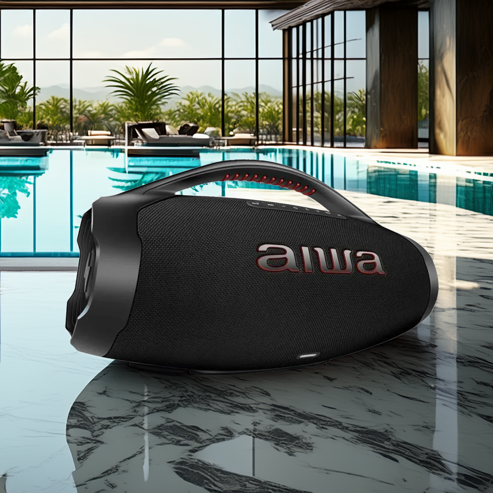 Caixa de Som Boombox Aiwa AWS-BBS-01-B Bluetooth IP66 TWS Caixa de Som Boombox Aiwa AWS-BBS-01-B Bluetooth IP66 TWS
